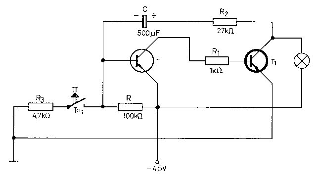Schaltung eines monostabilen Komplementär-Multivibrators