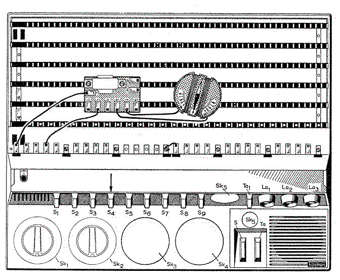 Aufbauzeichnung zu Abb. 18 (mit Galvanometer gemeßen)