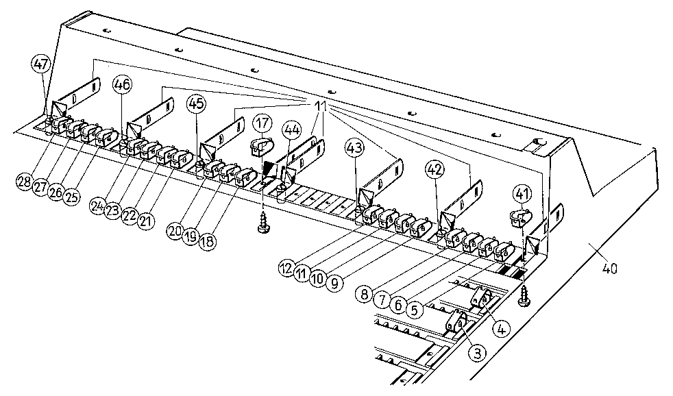 Montage der Batterieanschlussfedern und Klemmen an Schaltpult