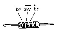 100-Ω-Widerstand mit Farbringen