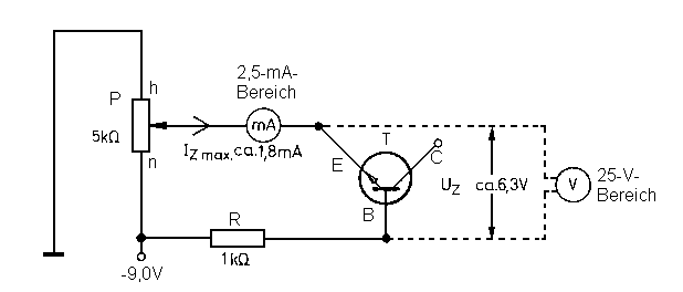 Die Schaltung der Zenerdiode