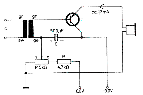 Ein einfacher Niederfrequenzverstärker in Collectorschaltung