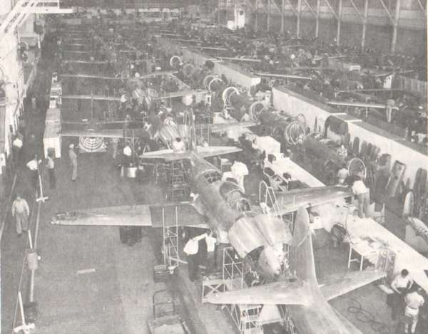 Assembly lines for the F-80 and the P-38